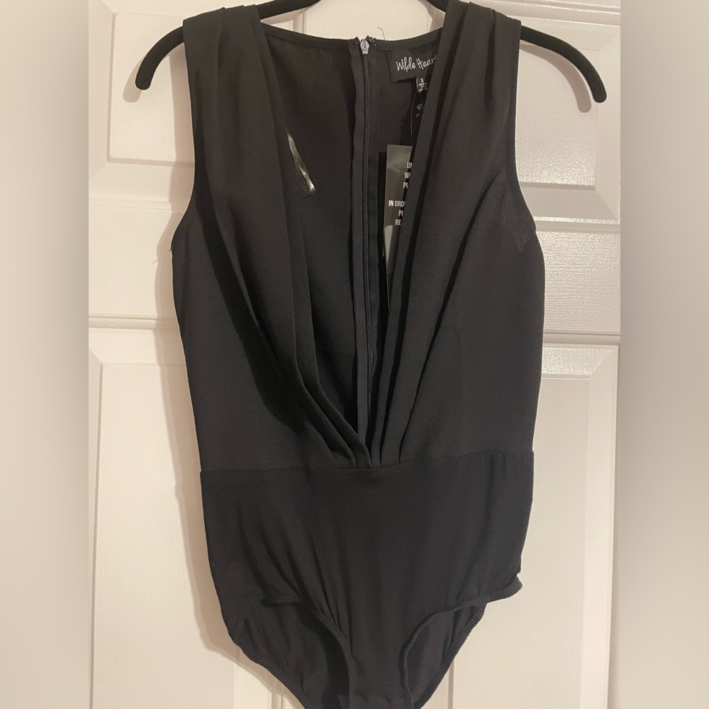 NEW Wilde Heart Black Bodysuit Sz S small